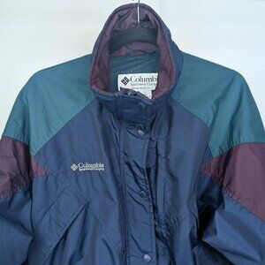 Vintage Columbia Williwaw Colorblock Windbreaker Jacket Blue Green Purple Size M